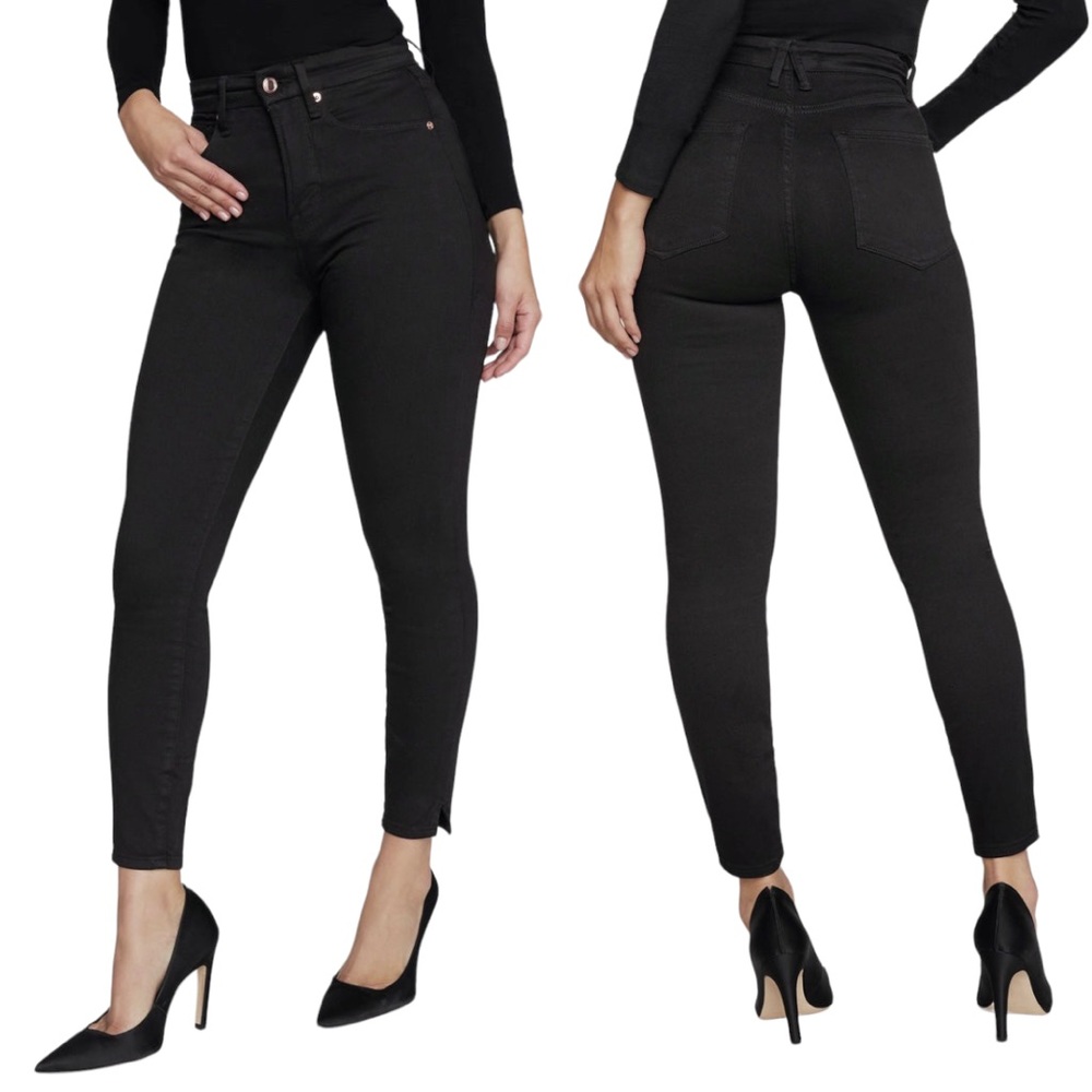 NWOT GOOD‎ AMERICAN Good Waist Crop Side Slit. Size 0/25
